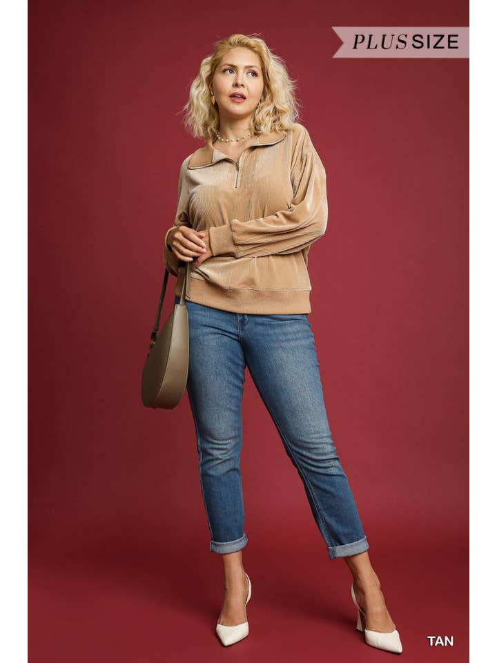 Vanilla Monkey - Wholesale Sweatshirt - Women's - Plus Soft Thermal Rib Knit Sweatshirt Top3