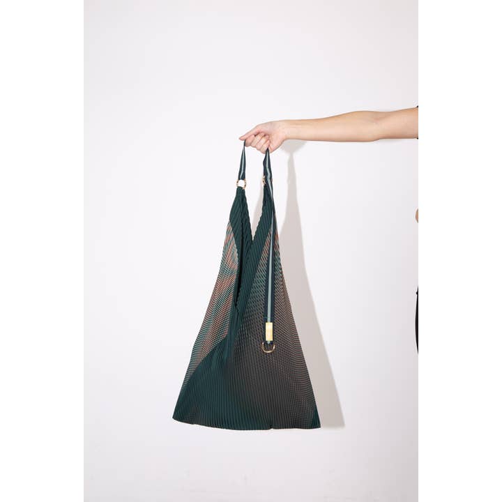 Multitudes – Bolsa de ombro – Mulher por atacado – MALA Y PLISSADA ISABELLA VERDE2