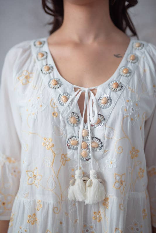 Lula Natura - Vente Robe – femme - ROBE LÍA BLANCHE1