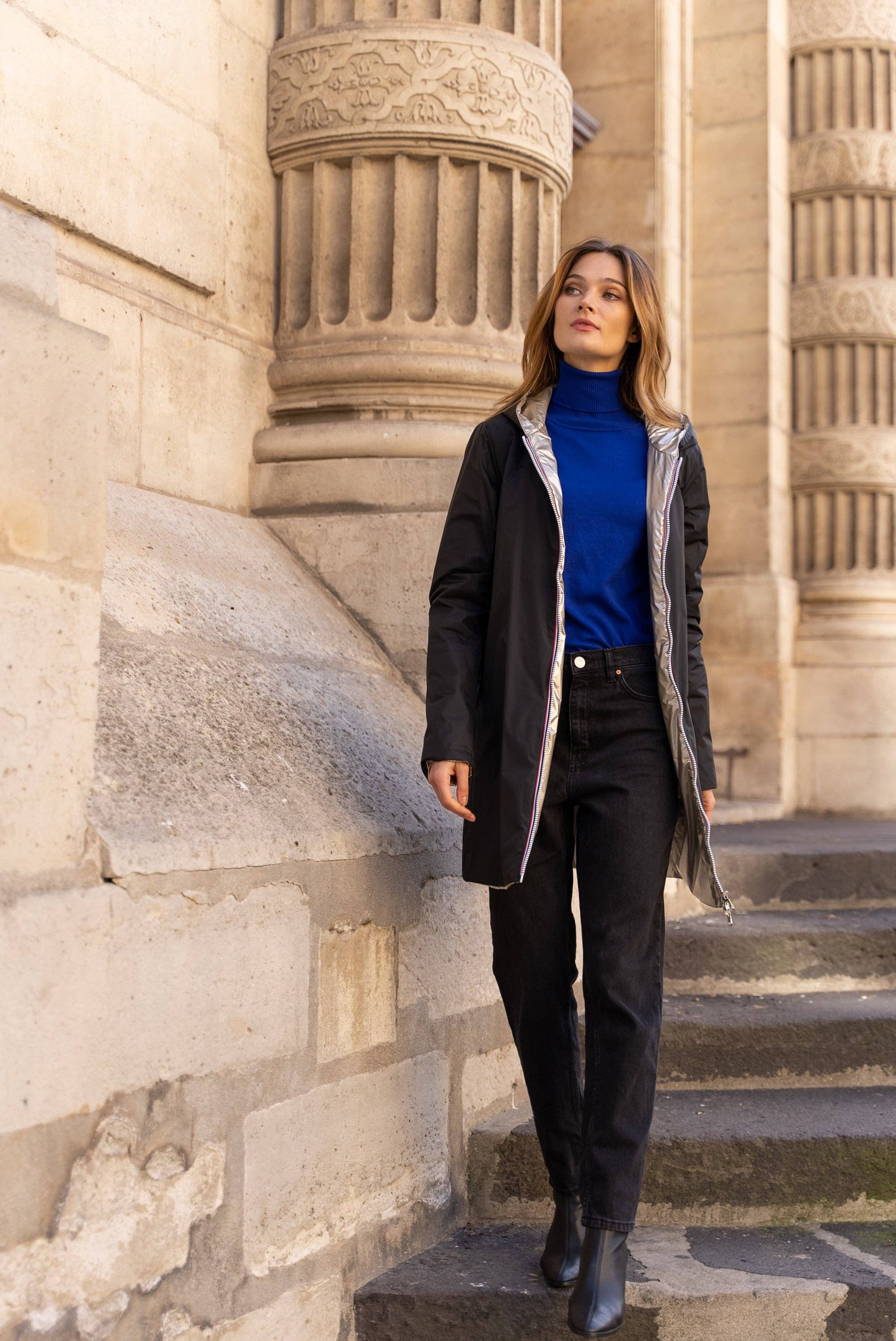 Laura Jo - Wholesale Raincoat - Women's - Mid-season reversible long raincoat17