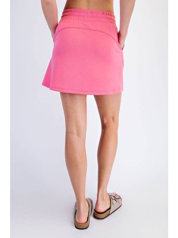 Sunday Morning - Wholesale Skort – Women's - S297037-STANDARD FIT MODAL SCUBA SKORT36