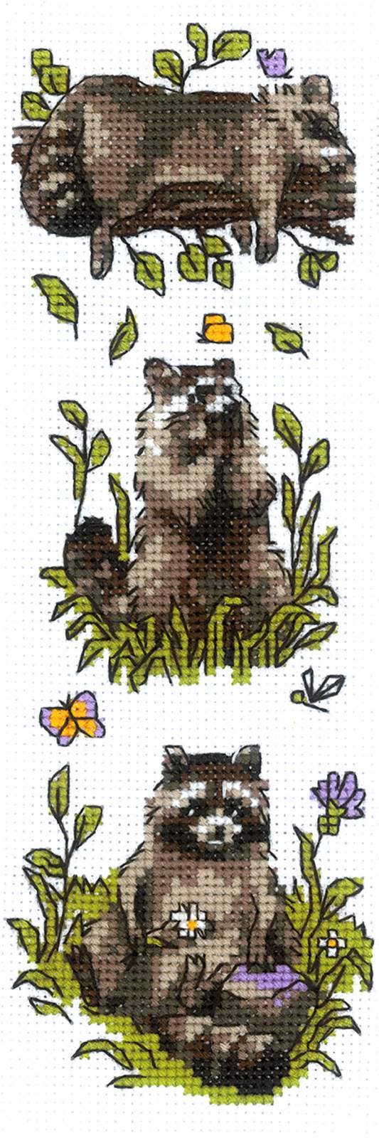 RIOLIS - Wholesale Embroidery/Cross Stitch Supplies - Cross Stitch Kit From Riolis 2223 Three Raccoons2