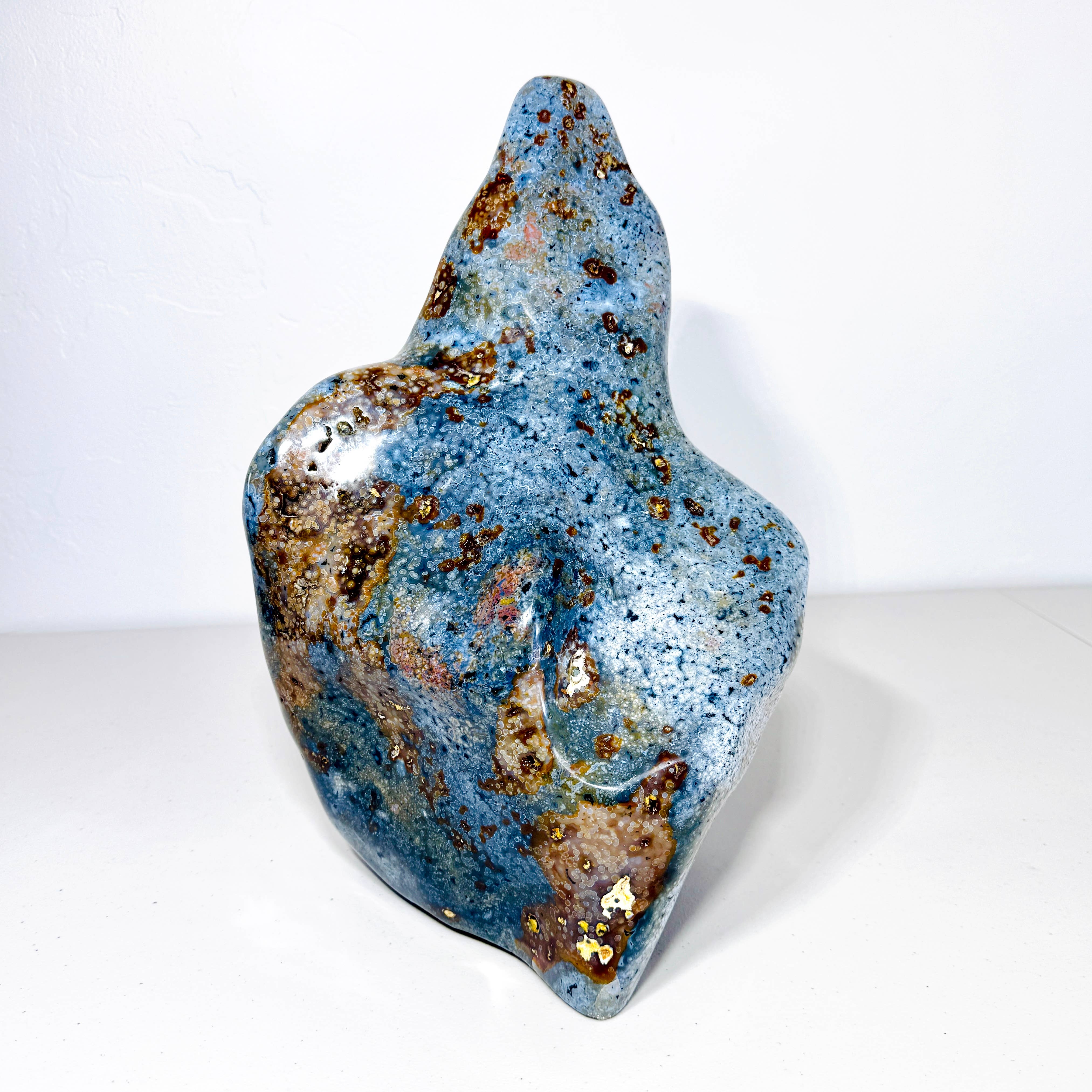 Kreateur Miami - Wholesale Crystal Charging Plate - XL Blue Green Ocean Jasper Freeform – 40.1 lbs1