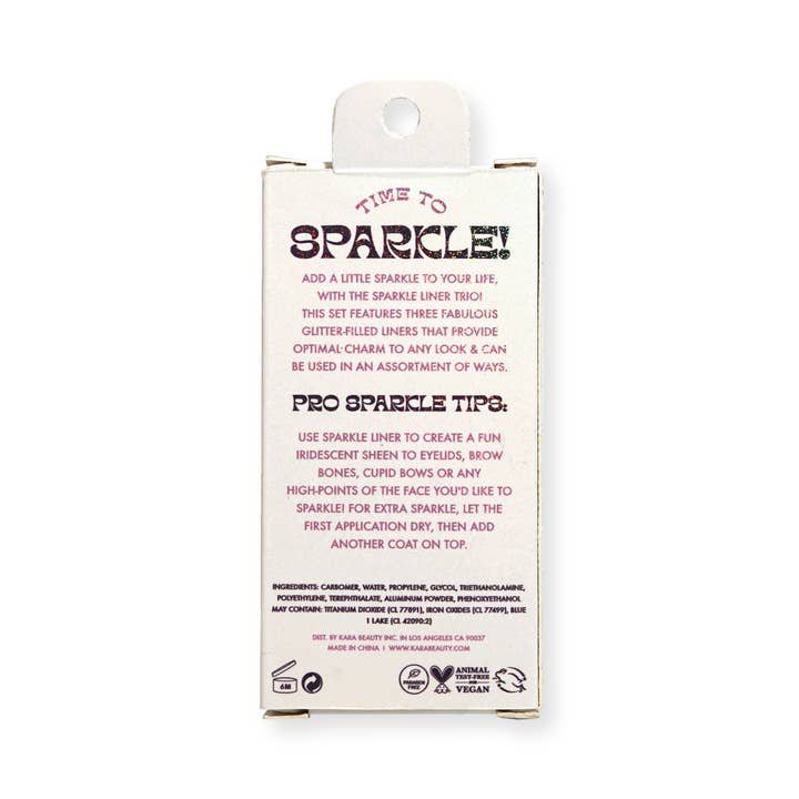 Kara Beauty - Wholesale Eyeliner/Pencil - SPARKLE LINER GLITTER EYELINER TRIO SET4