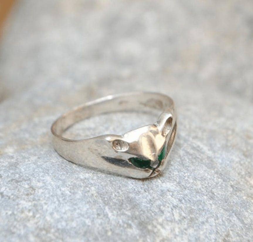 Iroquoise - Wholesale Cocktail/Statement Ring - Malachite and sterling silver cat ring2