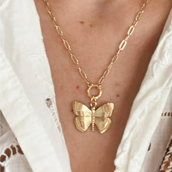 Tramps+Thieves - Wholesale Pendant/Charm Necklace - Honey Butterfly Necklace