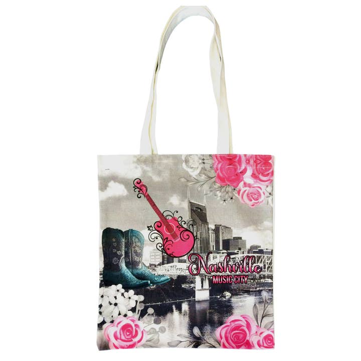 Saco tote Nashville - Horizonte de rosas cor-de-rosa por atacado de MID-SOUTH PRODUCTS