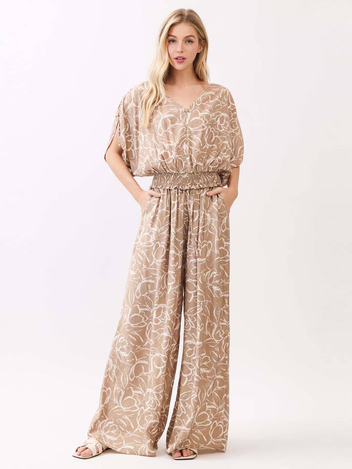 Waist Elastic Drawstring Wide Leg Pants - VP3571E for wholesale by Final Touch