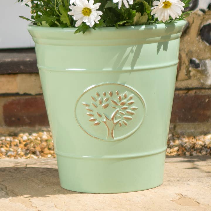Vaso Blenheim 40 cm - Verde per la vendita all'ingrosso da parte di CREEKWOOD GARDEN AND GIFT LTD