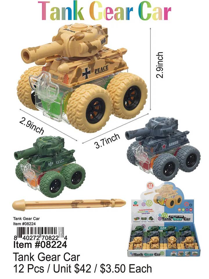 Tank Gear Car . for wholesale by Puka Creations