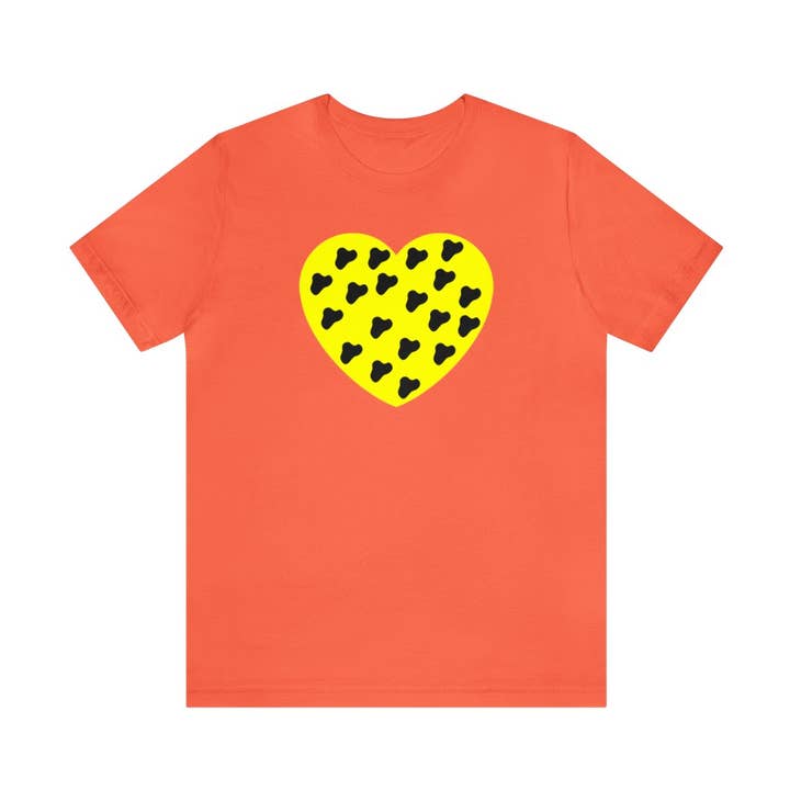 T-shirt Yellow Heart for wholesale by COUTUIQ