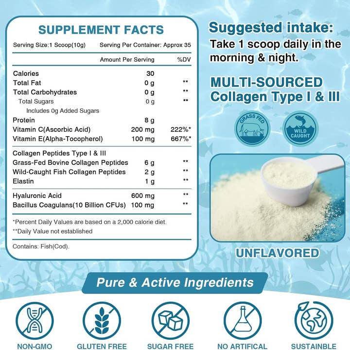 Nature Target - Wholesale Protein/Superfood Powder - NATURE TARGET Marine Collagen Peptides Powder2
