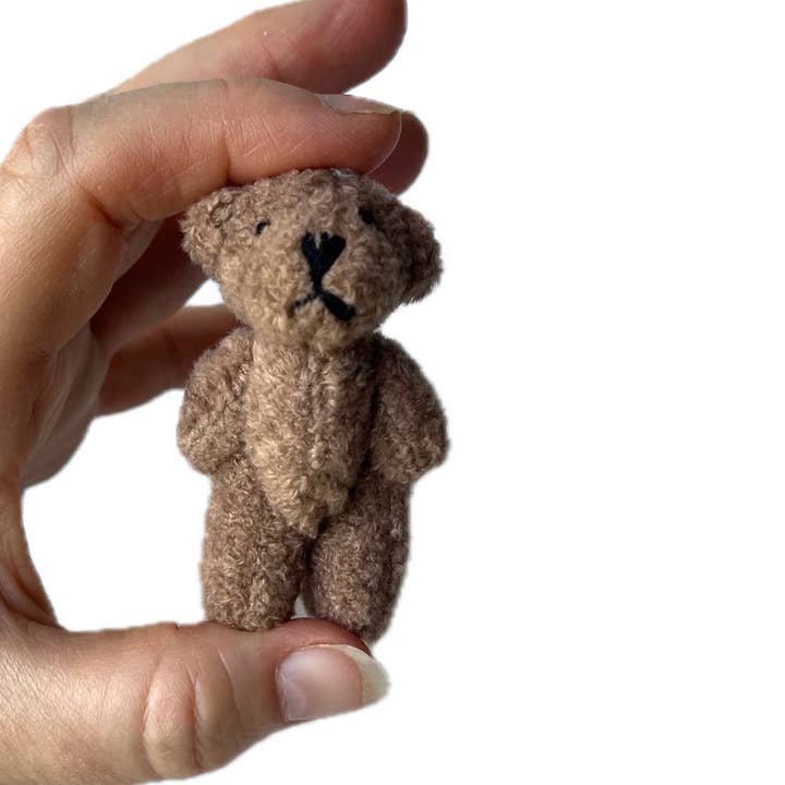 The Gifted Rat - Wholesale Stuffed/plush toy – Kids & baby - Small Brown Stuffed Teddy Bear Pocket Pal Keychain Backpack 4