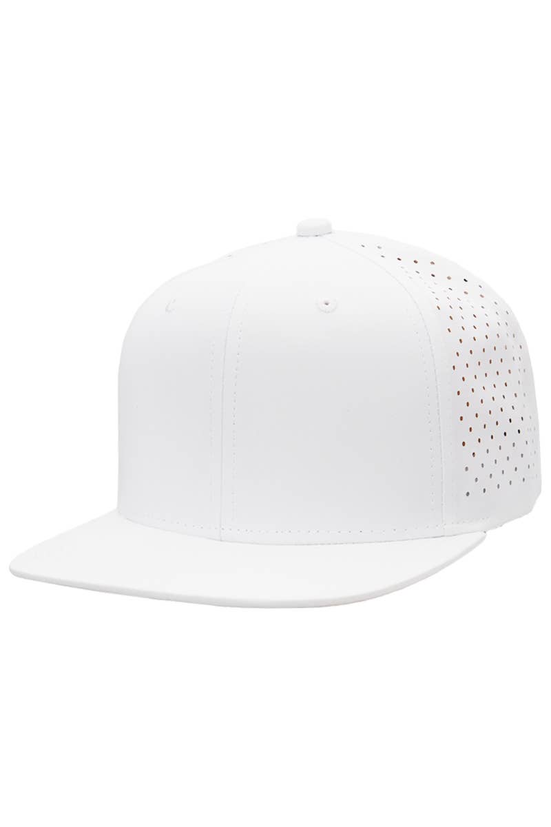 Cap Zone - Wholesale Flat Brim Cap - Unisex - Six Panel Flat Bill Perforated Snapback18