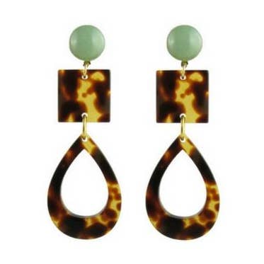 Square & Tear dråbe øreringe for engroshandel hos Katie Bartels Jewelry