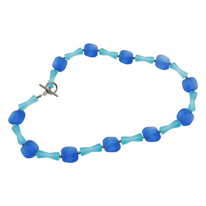 Sea Glass Wishbones Necklace for wholesale by Snazzy and Co