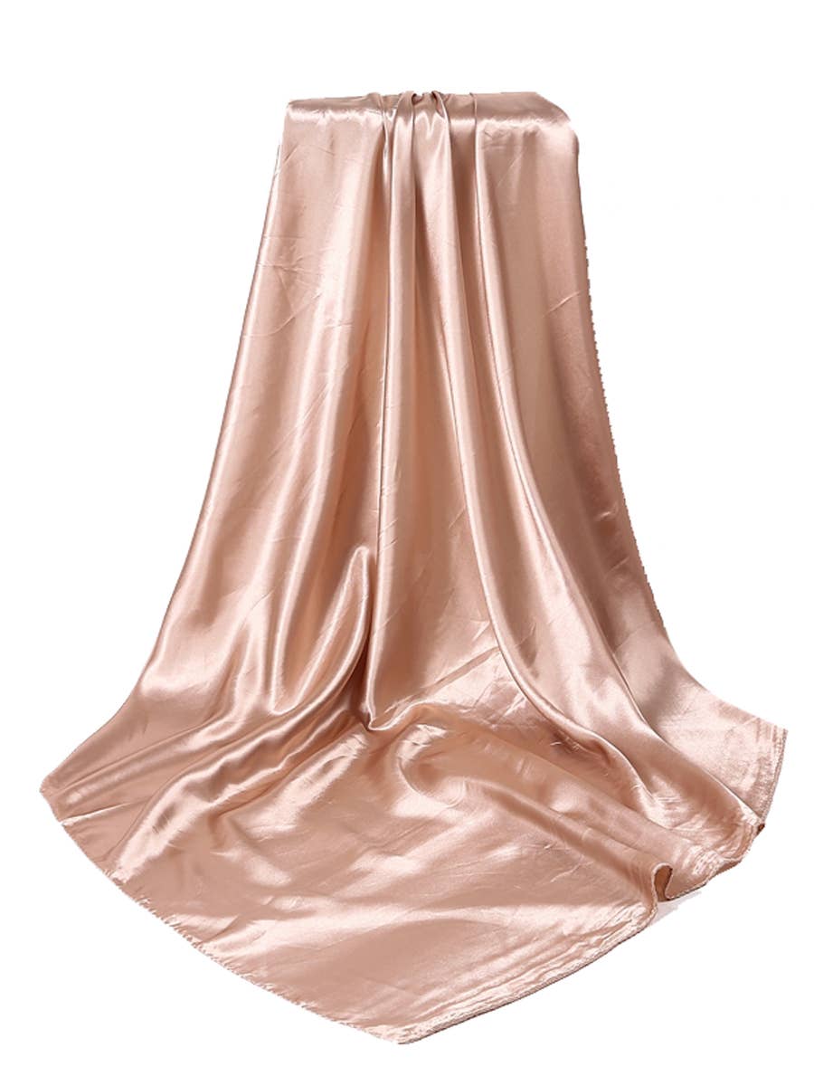 Cap Zone - Vente Écharpe – femme - Foulard carré brillant en satin polyester effet soie39