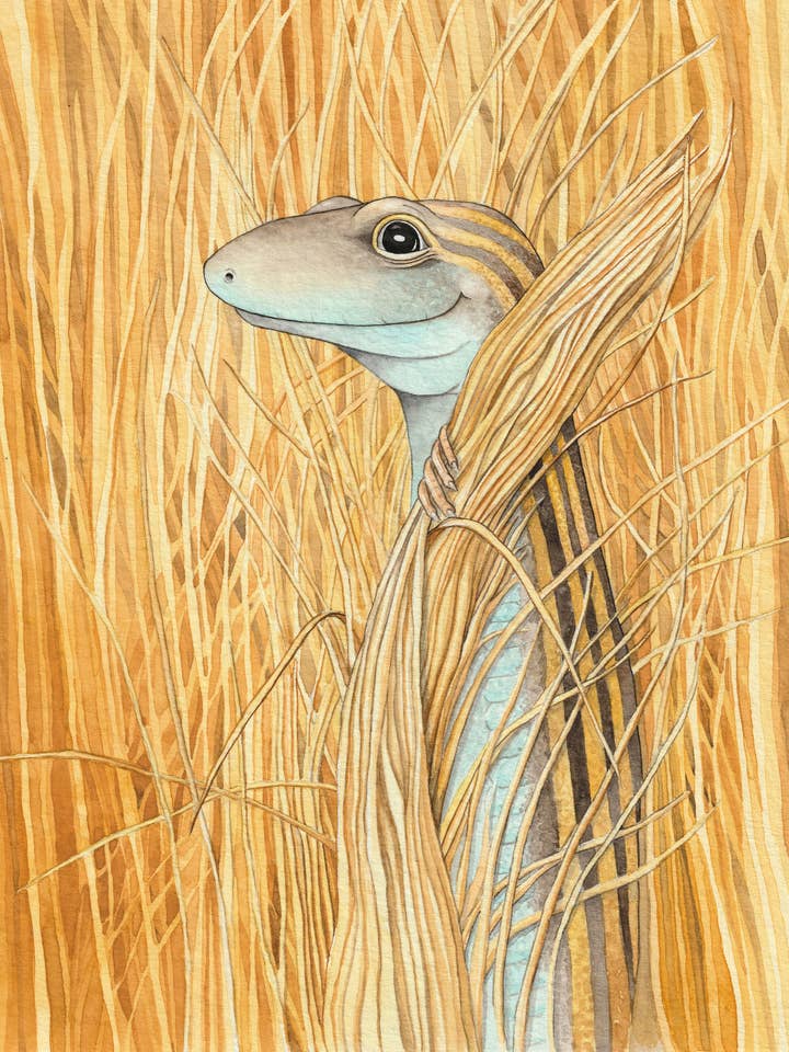 Impresión Giclée de Corredor de Seis Líneas con Hierba de Alambre para venta al por mayor de Katie Crawford Art