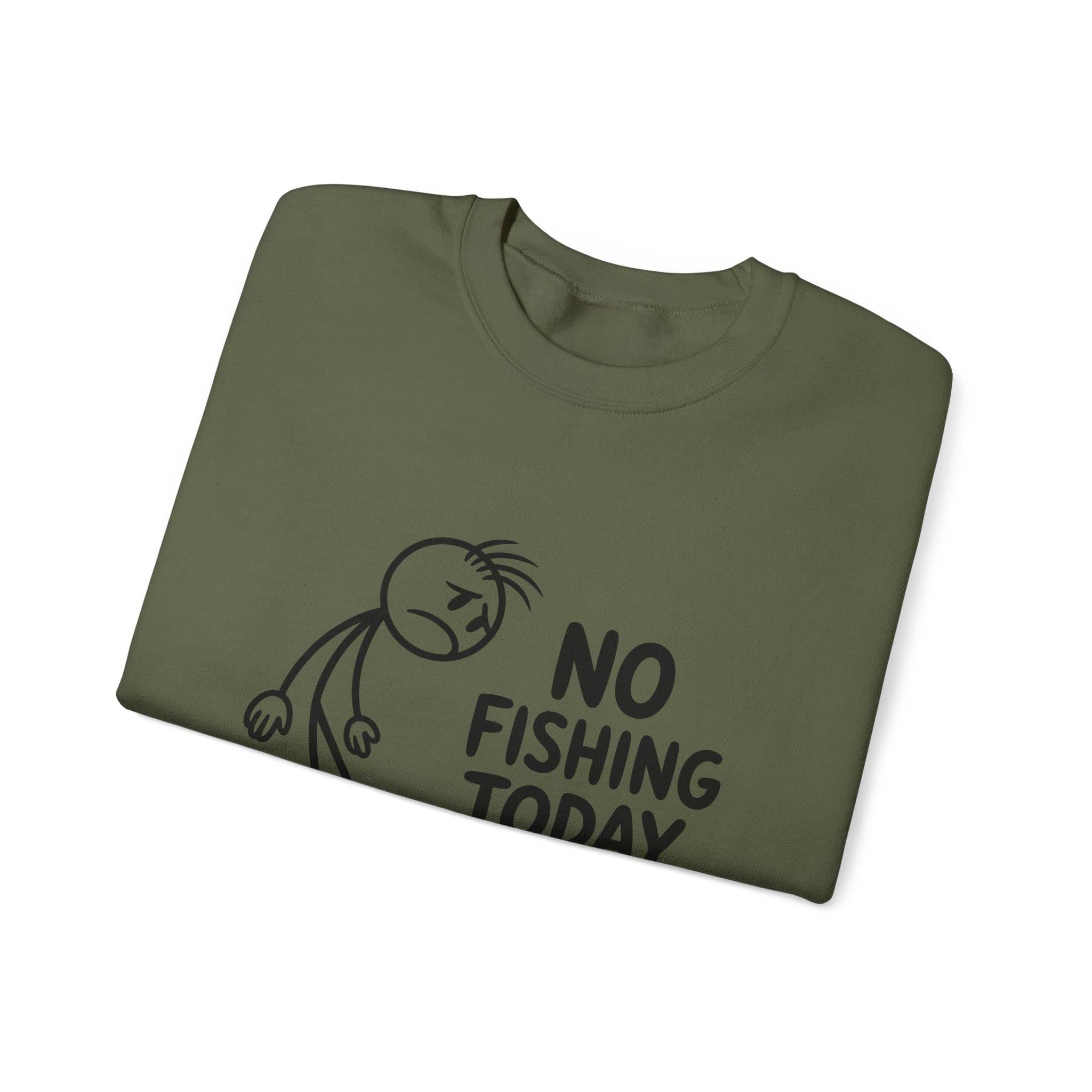 L&L T-Shirt Company - Wholesale Graphic Sweatshirt - Unisex - No Fishing Today Crewneck Sweatshirt – Funny Anti-Fishing 10