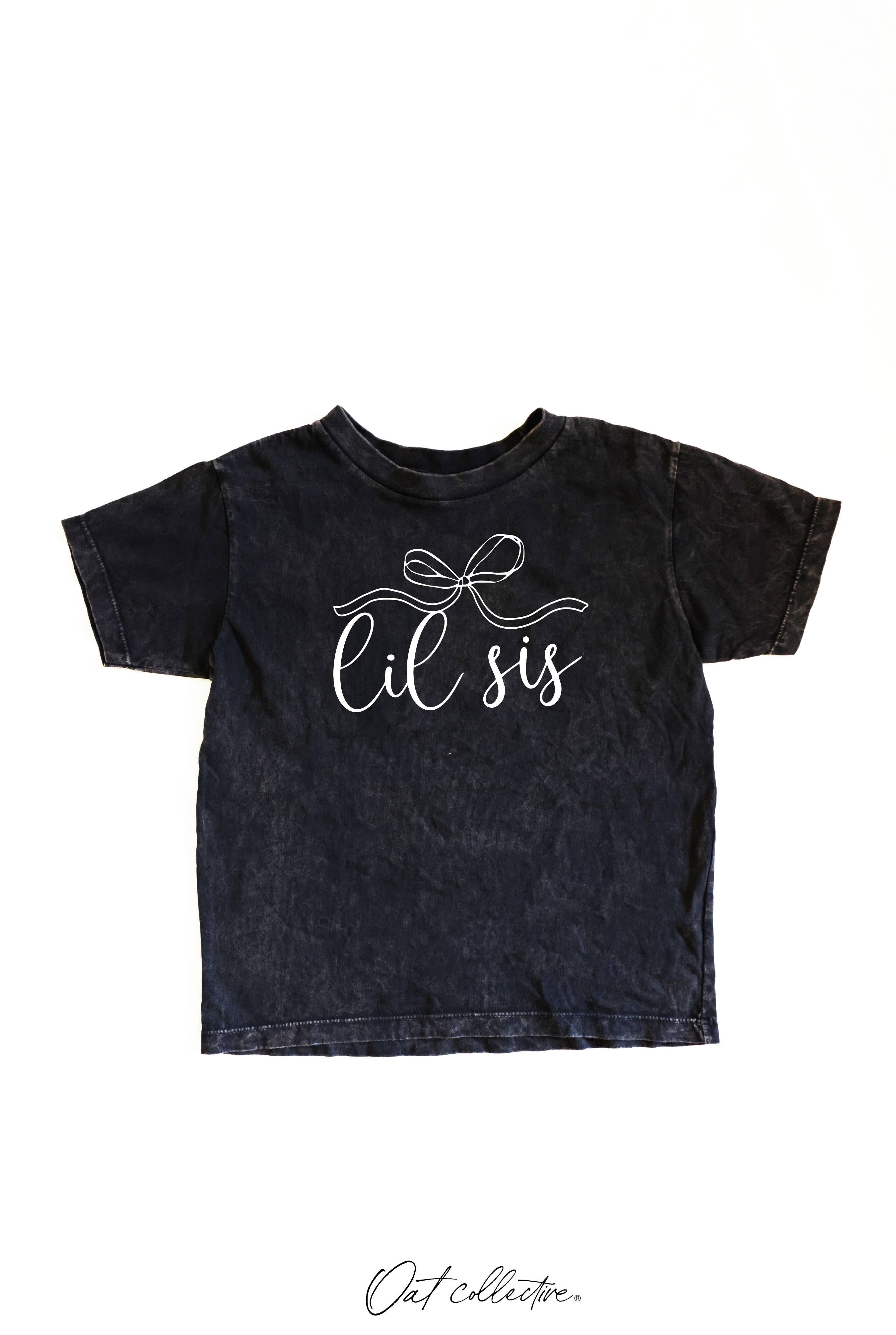 OAT COLLECTIVE - Wholesale Screen Printed T-Shirt - Kids - LIL SIS Toddler Washed Graphic Top3