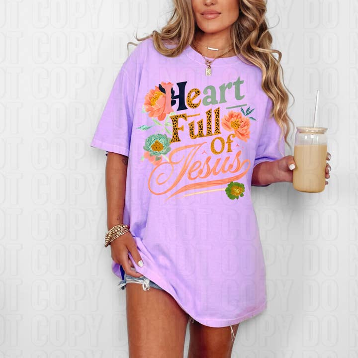 Heart Full Of Jesus DTF Transfer for wholesale by K and M Designs
