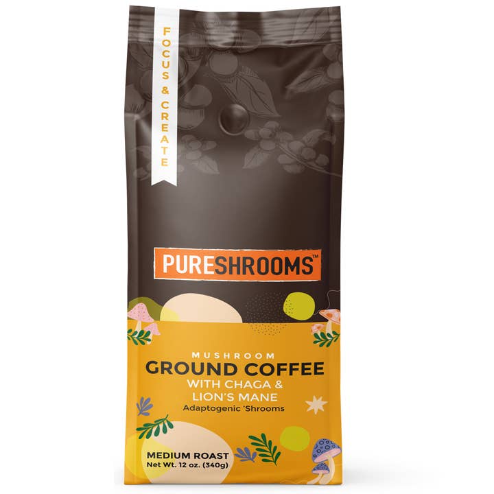 PureShrooms Focus & Create Mushroom Ground Coffee and other Purchase Wholesale ground coffee. Free Returns & Net 60 Terms on Faire trending on Faire.