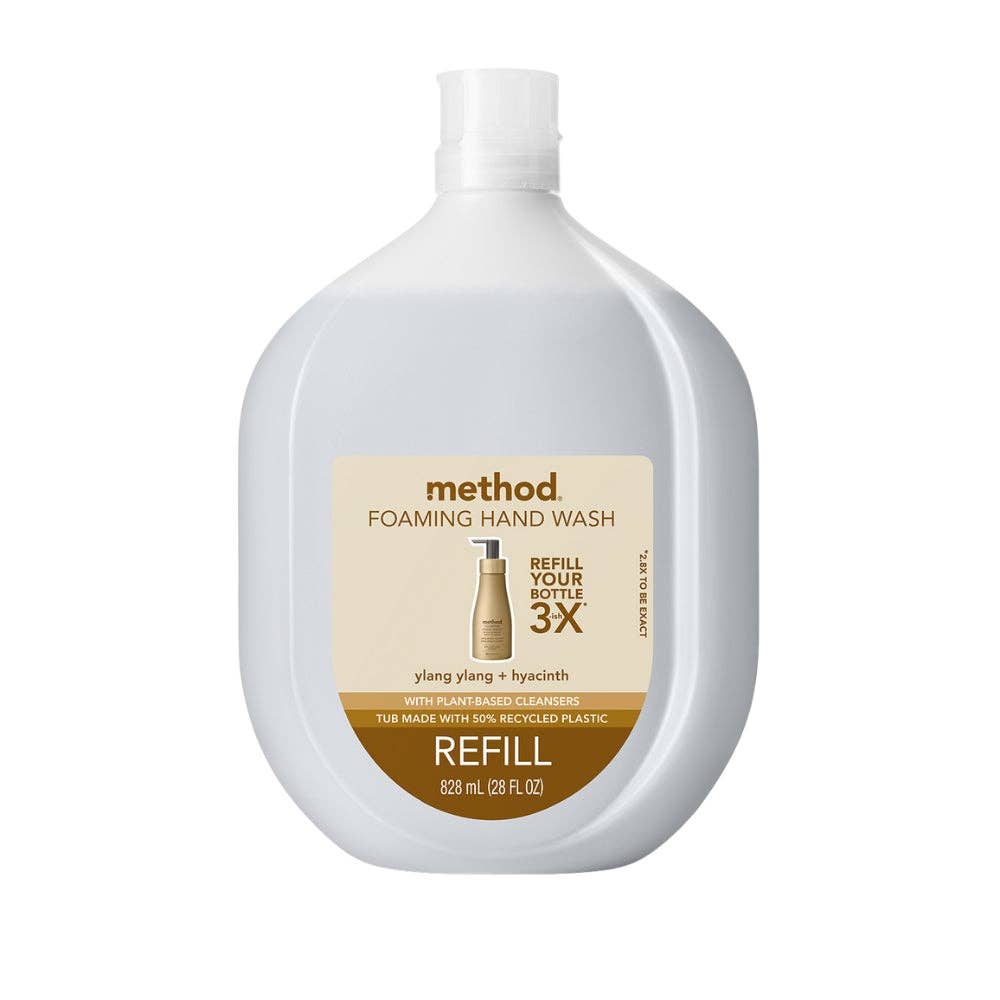 First Choice Buying - Wholesale Hand Soap/Wash - Method Foaming Hand Soap Refill Ylang Ylang + Hyacinth, 28oz0