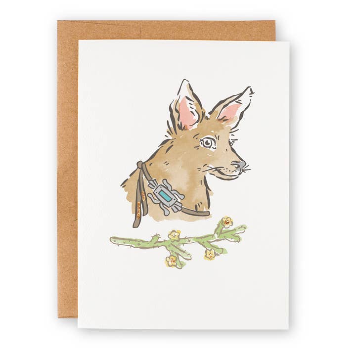 Carte de notes Coyote pour la vente par Nicky Ovitt Gifts & Goods