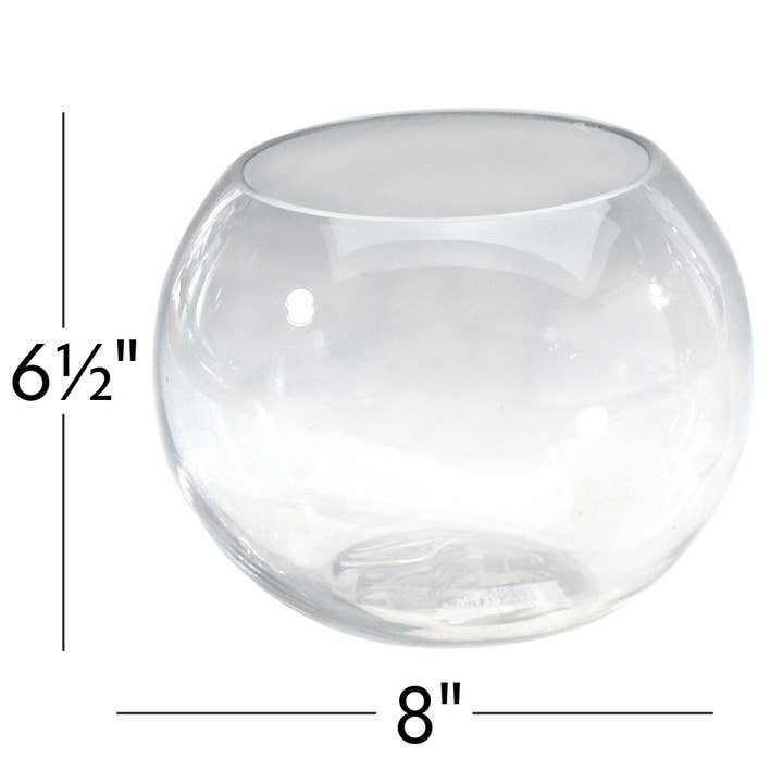 Portofino International Trading, USA - Wholesale Decorative Plate/Dish/Bowl - Glass Fishbowl 8" x 6.5"