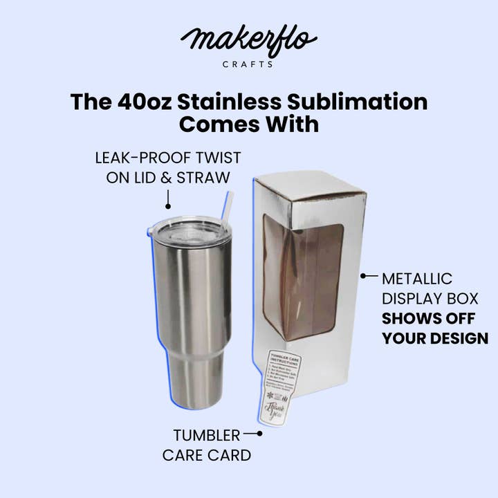 MakerFlo - Wholesale Insulated mug/tumbler - 40oz Stainless Steel Tumbler5