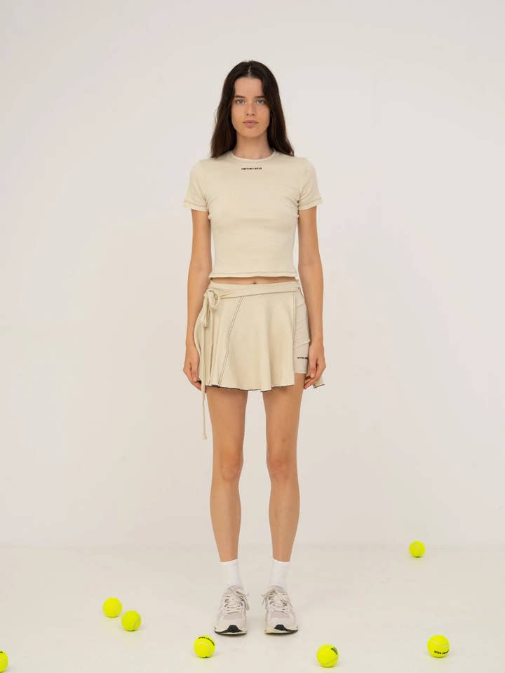 CARMEN SAYS - Wholesale Skort - Women's - Falda Mini de Tenis con Envoltorio de Crema Volley6