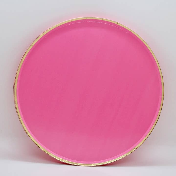 Rose Pink Paper Plates - Set of 8 for wholesale by Your Party Box
