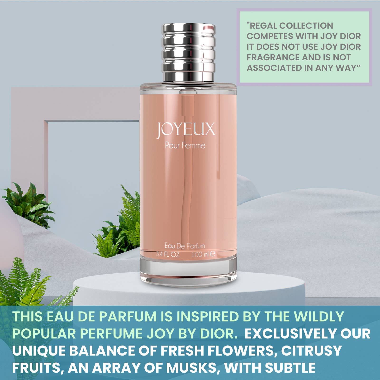 Regal Fragrances - Wholesale Perfume/Eau de Toilette - Joyeux INSPIRED by DIOR'S JOY Womens Perfume 100 ML 3.4 oz1