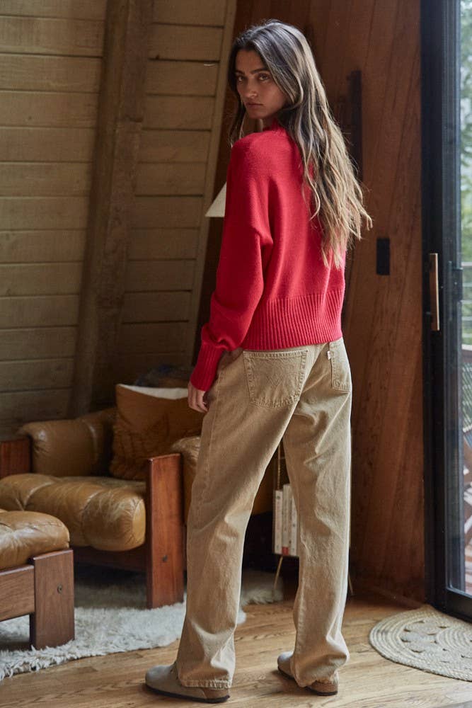 By Together - Wholesale Knit Sweater - Women's - W1070 | Knit Sweater Mock Neck Long Sleeve Top7