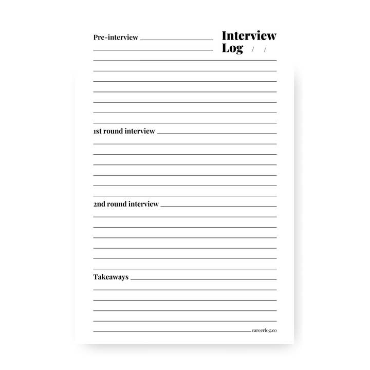 Notitieblok voor sollicitatielogboek voor wholesale door Careerlog