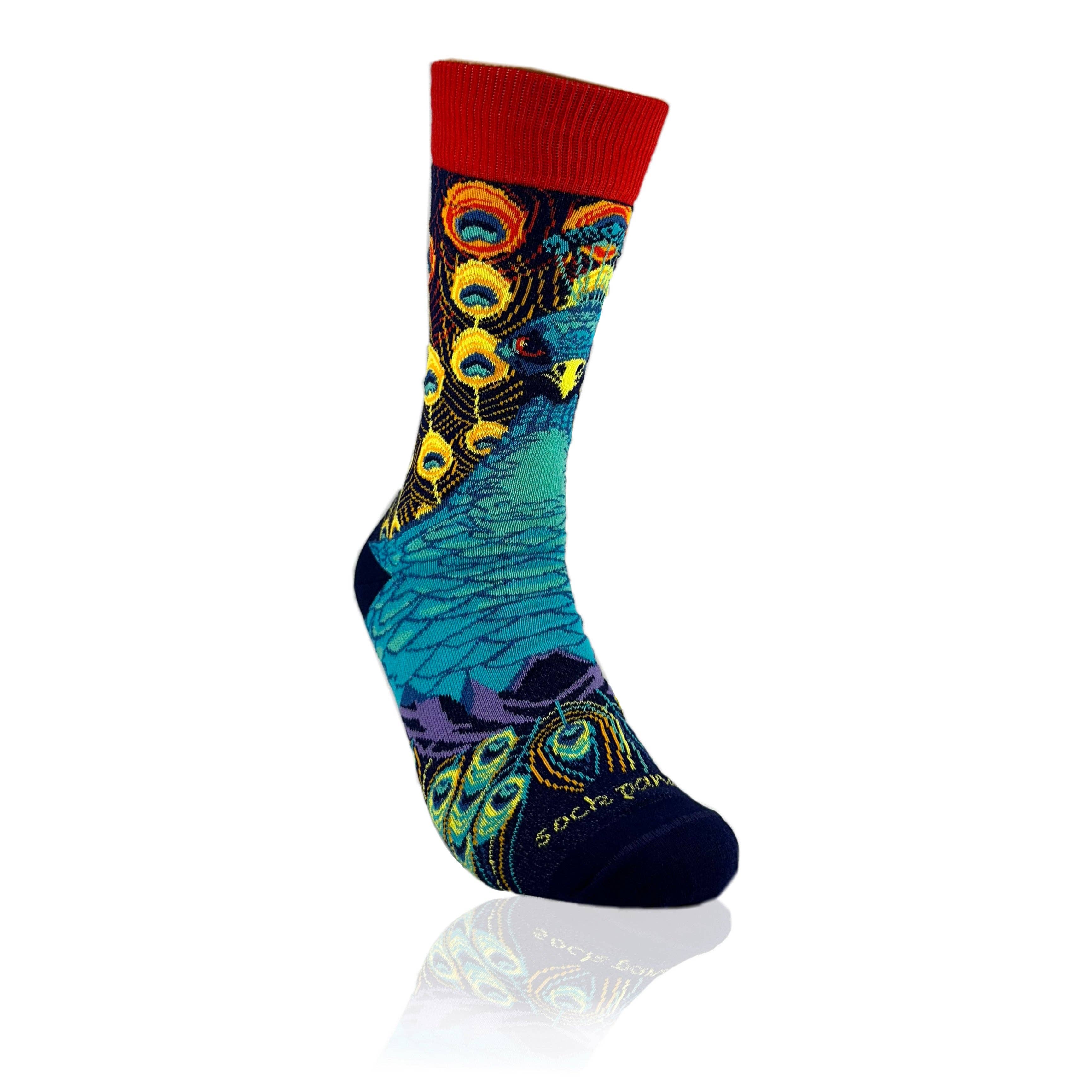 Sock Panda - Wholesale Socks - Women's - Magnificent Peacock Socks from the Sock Panda (Adult Medium - Women's Shoe Sizes 5-10)4