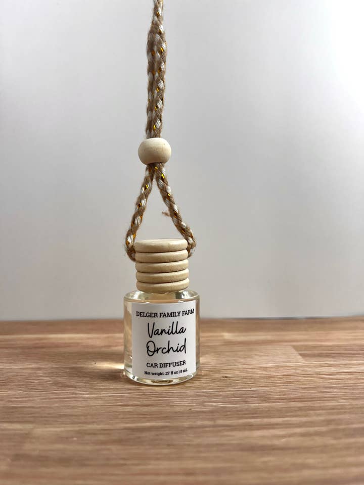 Vanilla Orchid Car Diffuser for wholesale by Delger Family Farm