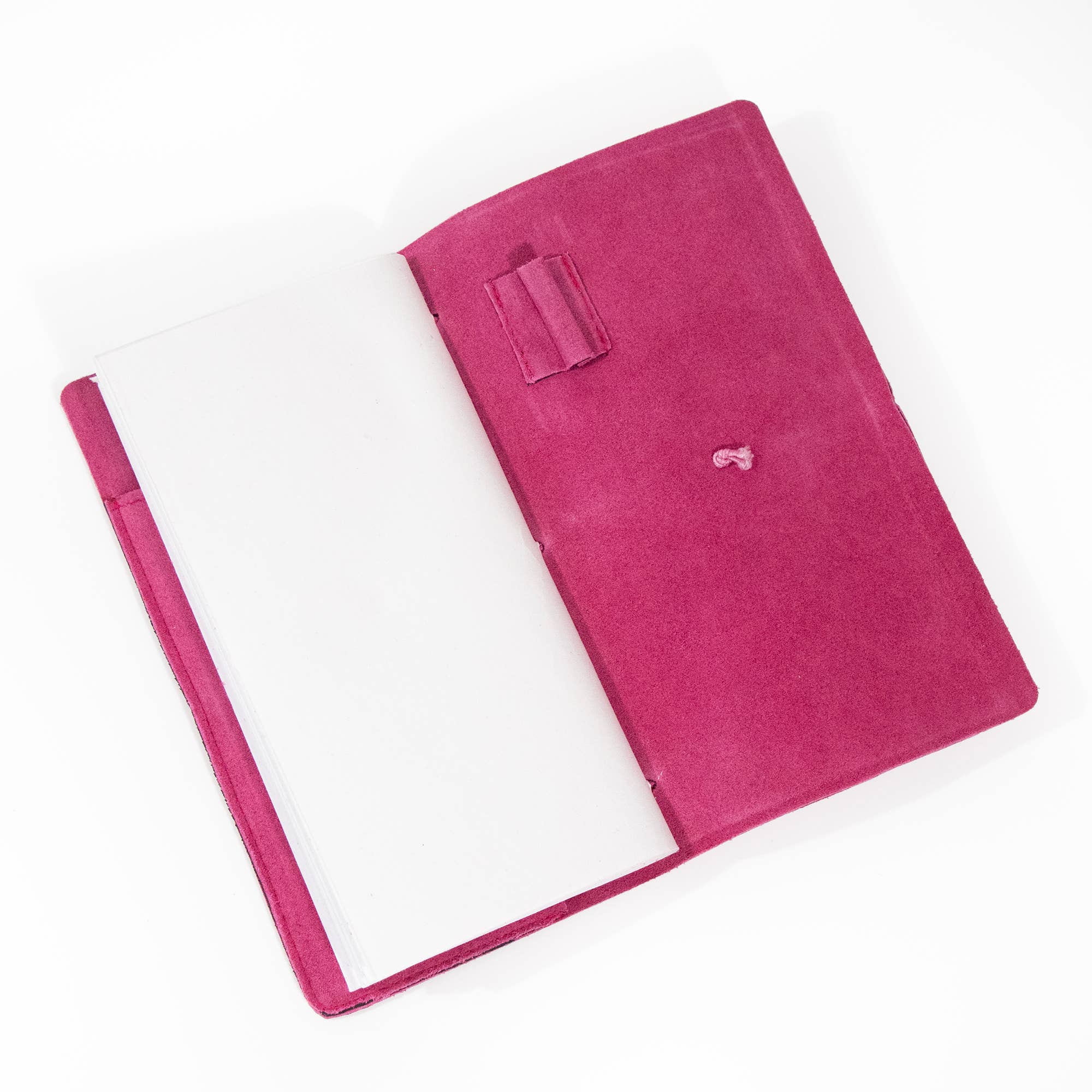 Andaluca - Wholesale Journal/Diary - Fuchsia Suede Journal W/ Organic Cotton Paper:  Small4