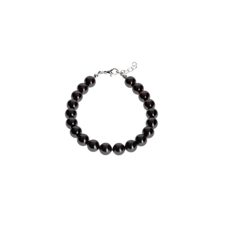 BLACK PEARL BRACELET SILVER PLATED for wholesale by Destellos Mediterranean Jewels