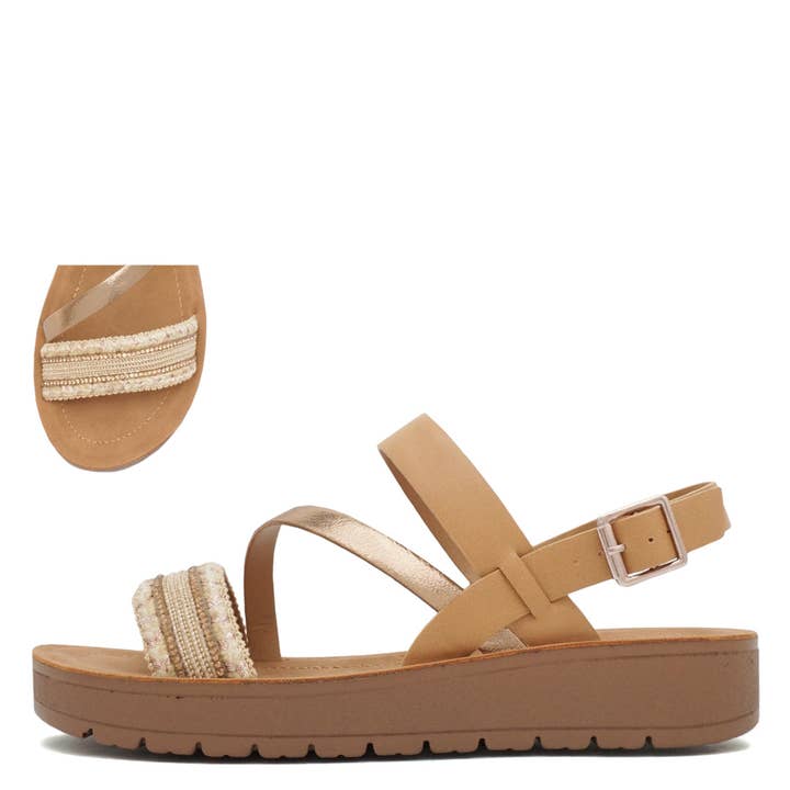 Mars Sky Shoes Wholesale - Wholesale Sandals - Women's - Soda RUNIC Women Boho Band Buckle Strap Flat Sandals