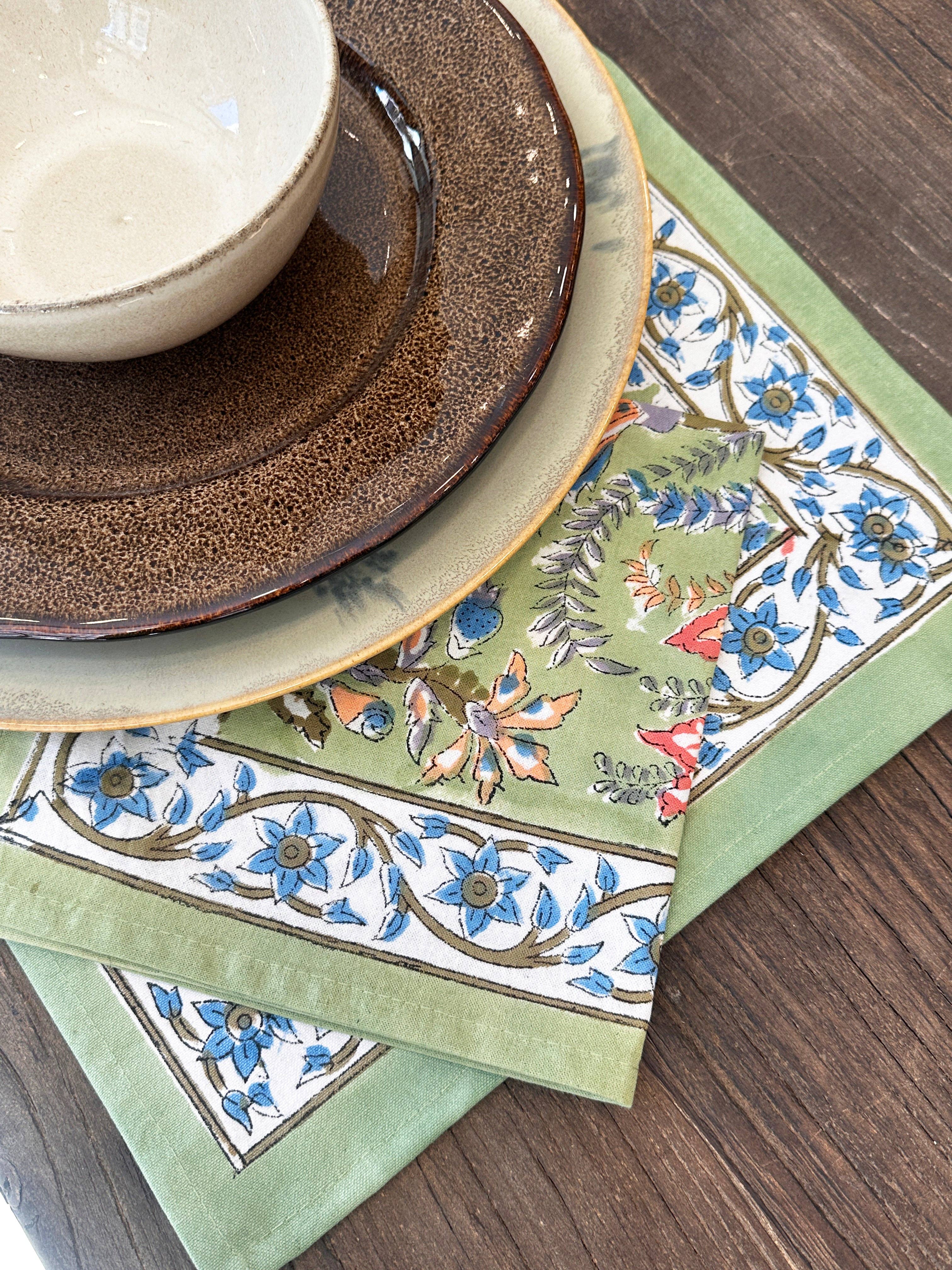 Kapda Casa - Wholesale Dinner & Cloth Napkin - Bosque Verde: Manteles Individuales | 6 Servilletas | Juego de Comedor |50x30cm1