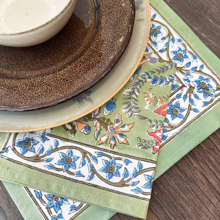 Kapda Casa - Wholesale Dinner & Cloth Napkin - Bosque Verde: Manteles Individuales | 6 Servilletas | Juego de Comedor |50x30cm1