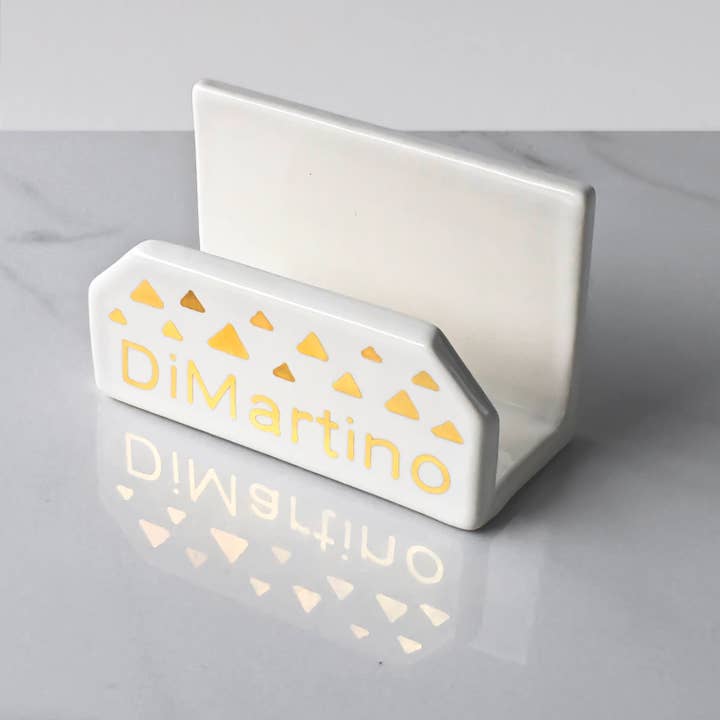 Modern Mud Ceramics - Wholesale Business Card Holder - Personalized Modern Office Pottery Business Card Holder
