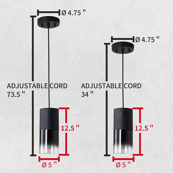 OUVR - Wholesale Chandelier/Hanging Light - Kitchen island dining room bathroom black pendant light 60w1