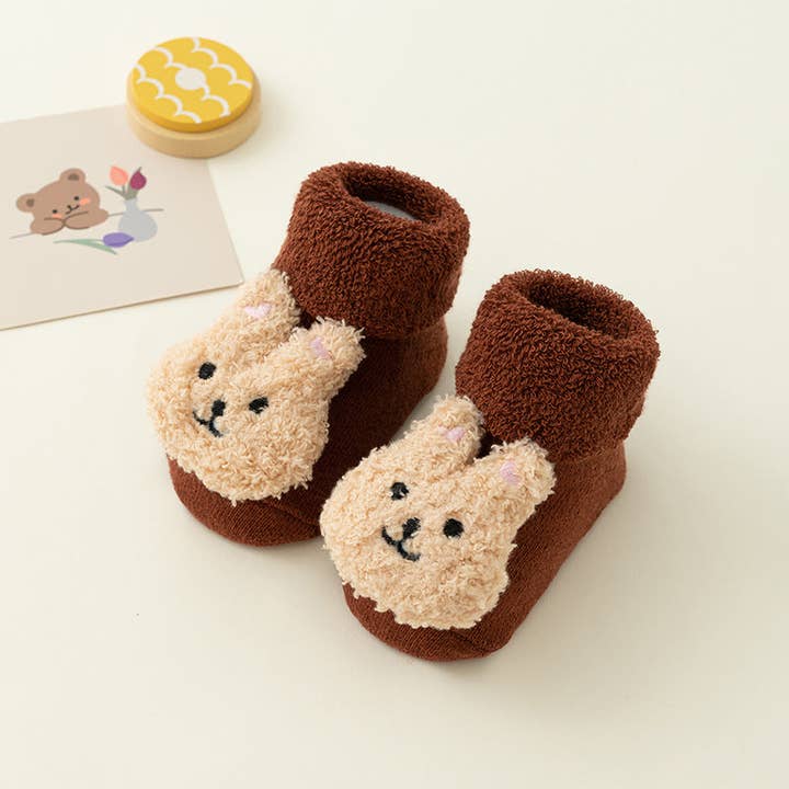 Little Trendy - Vente Chaussettes – bébé - Chaussettes en peluche antidérapantes pour nouveau-né8