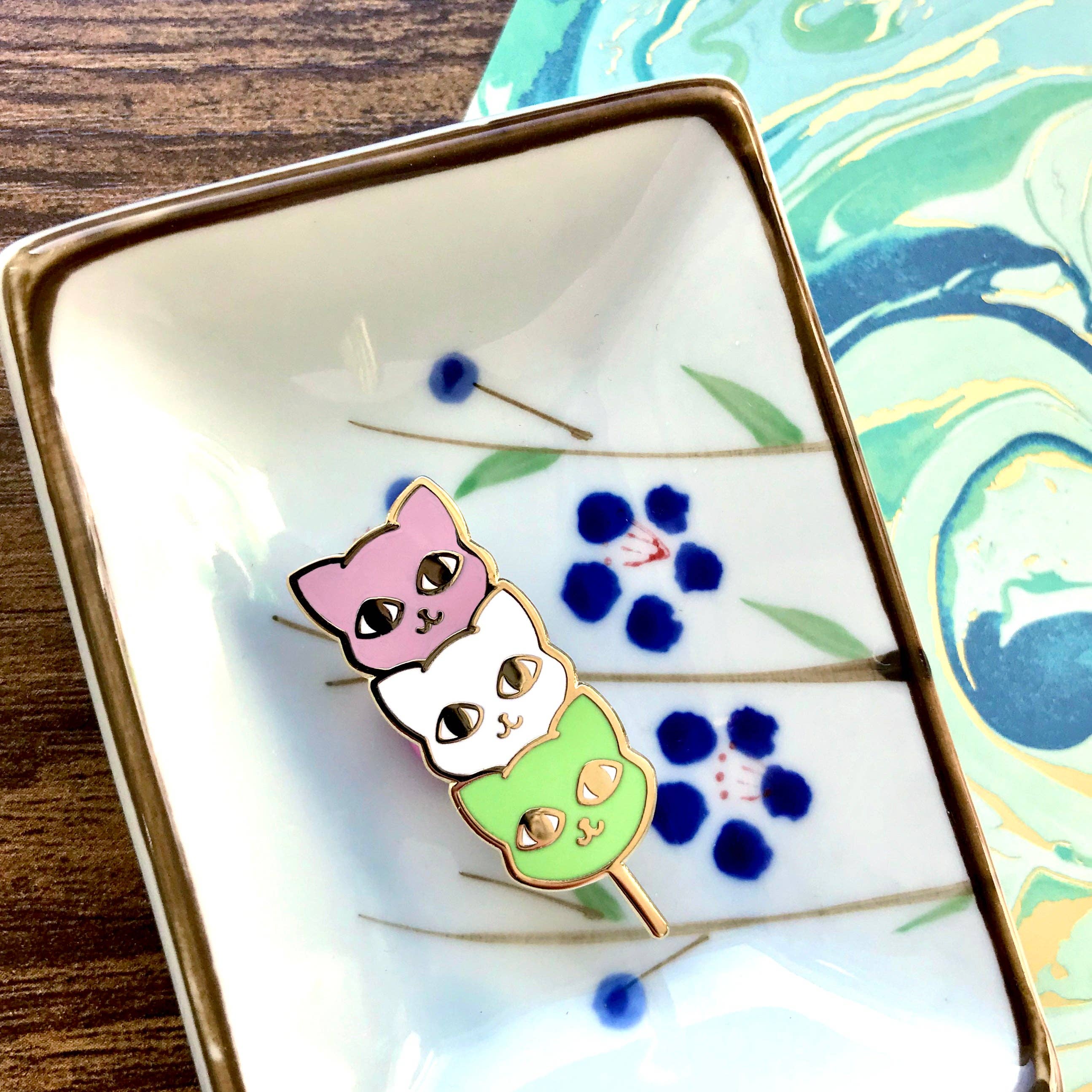 Shishido Creative - Wholesale Lapel Pin/Button - Nyango • Kitty Cat Dango Japanese Enamel Pins4