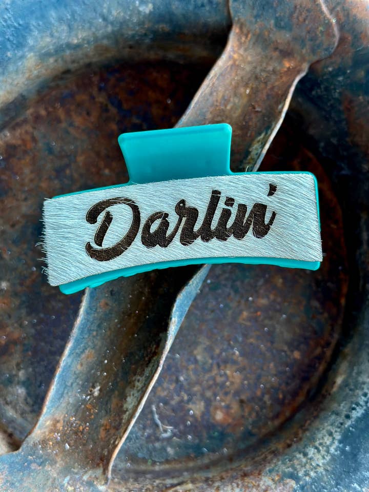 Darlin Cowhide Claw Clips for wholesale by Twisted Iron Wholesale
