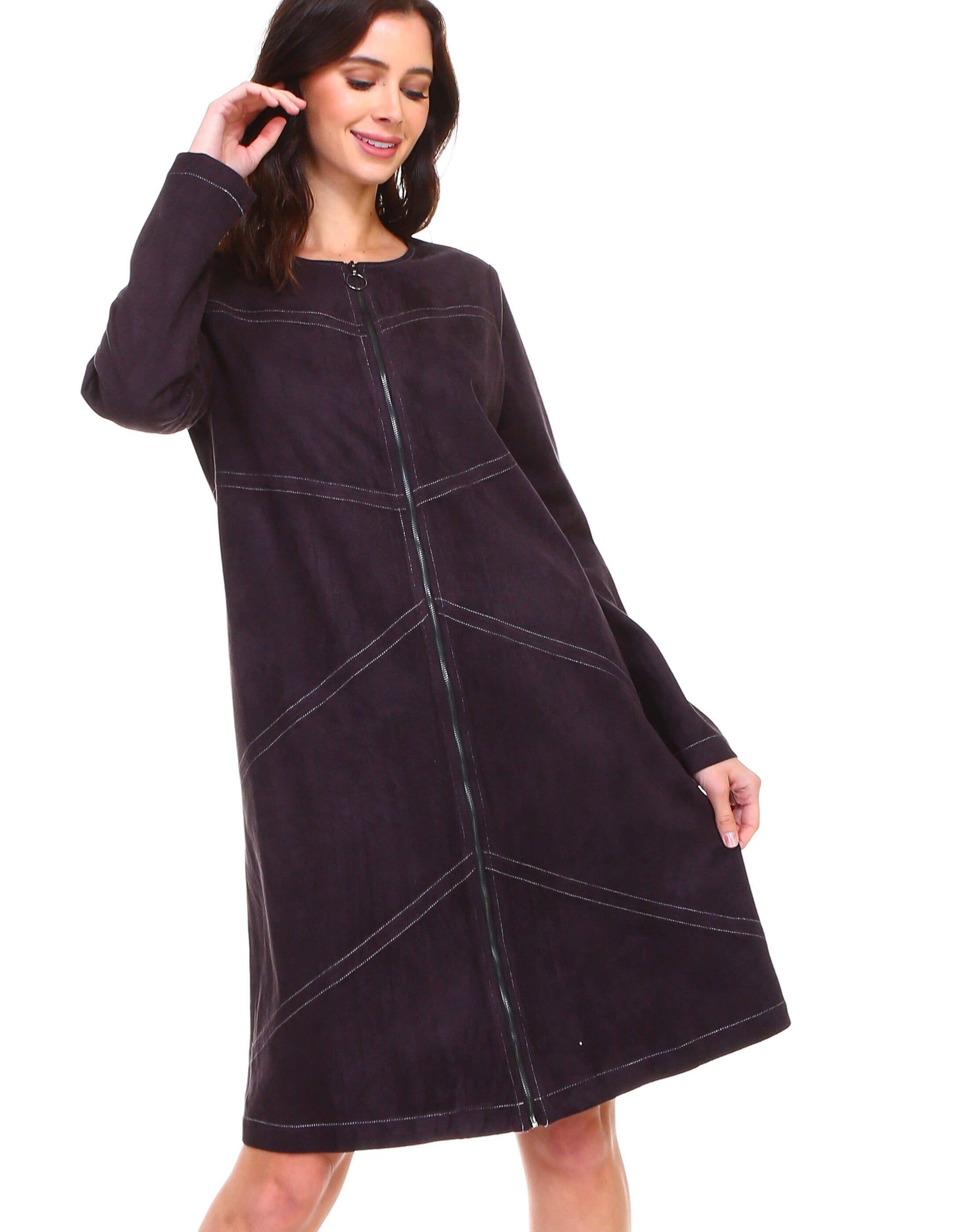 Joh Apparel - Wholesale Dress - Women's - Amira Stretch Suede Dress / Jacket1