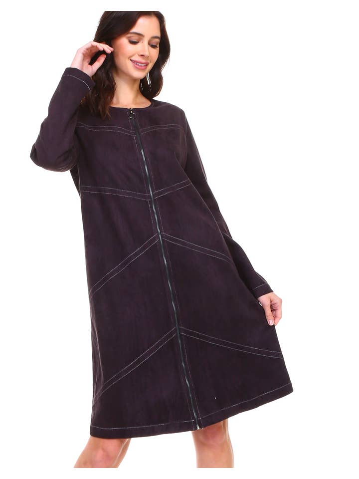 Joh Apparel - Wholesale Dress - Women's - Amira Stretch Suede Dress / Jacket1