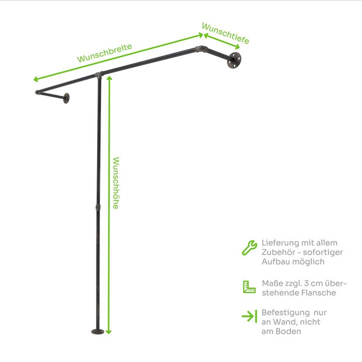 Barra appendiabiti · Double Tee per la vendita all'ingrosso da parte di various - Design aus Stahlrohr